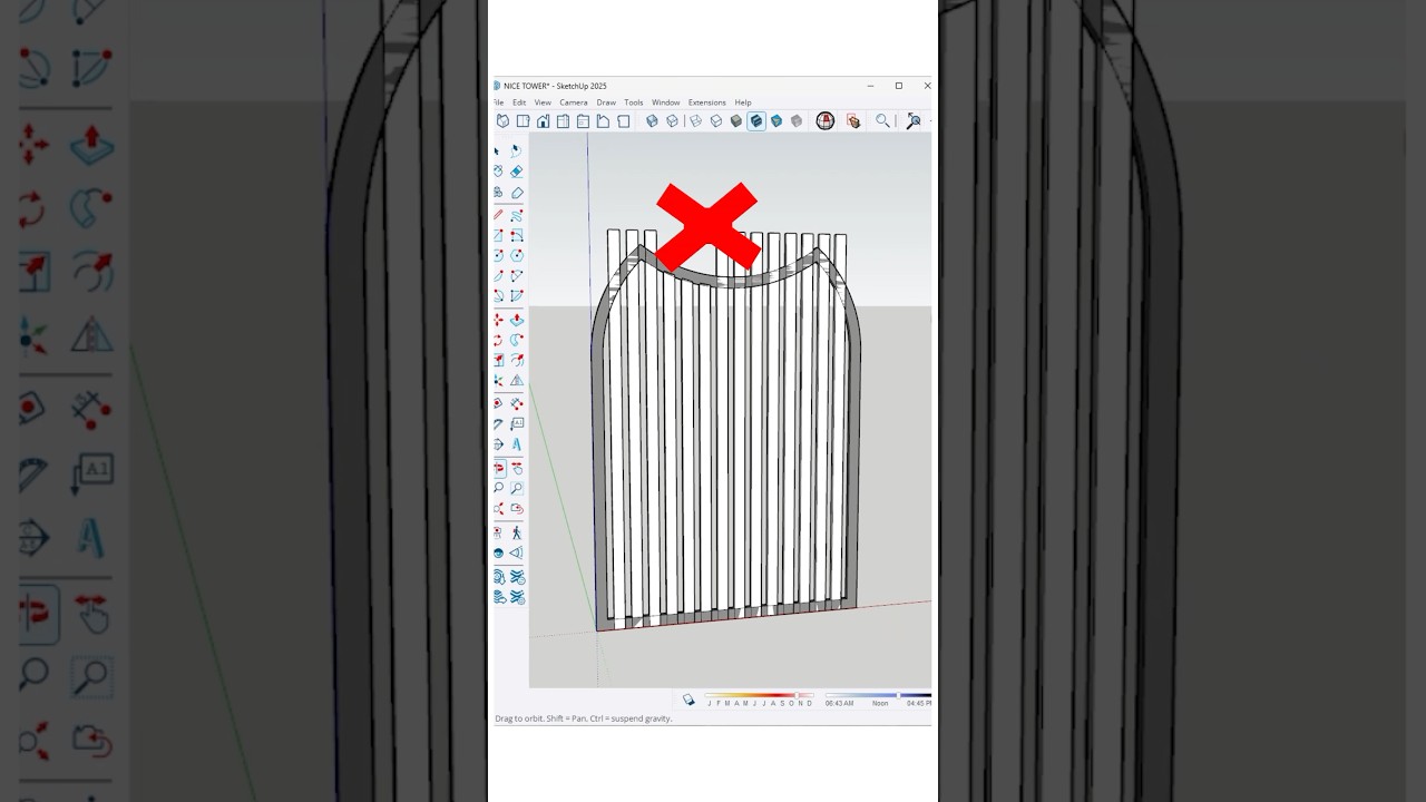 SketchUp Tutorial ⚡️ Curved Wall with Patterned InlayLearn how to model a smooth curved wall with