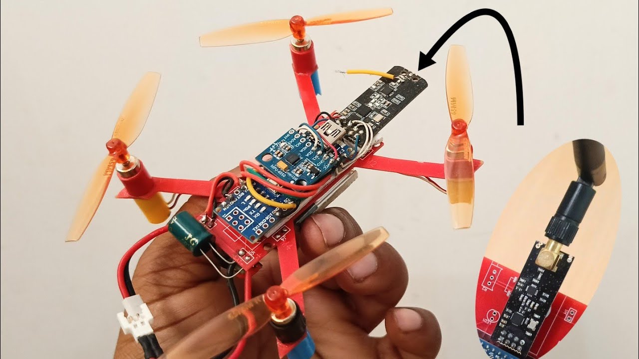 I modified the Nrf24L01 to increase the range for the mini drone | How To Reduce Weight of Nrf24L01