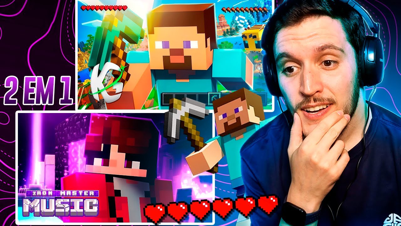 Bloco Por Bloco | Minecraft | Iron Master/ KG - Nova Era (Lyric Video) Ft. PurpleMoon REACT