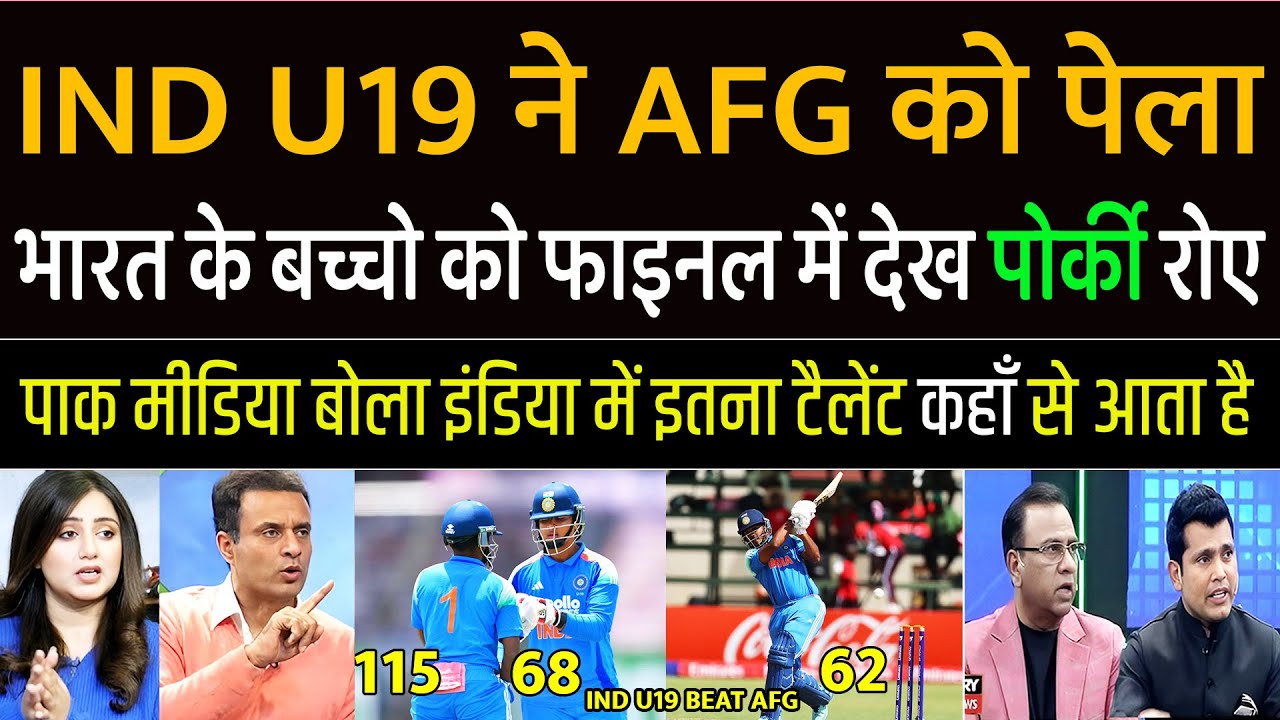Pak Media Crying On IND U19 Beat AFG U19 Semi-Final Highlights 2026 | Vaibhav & Aaron | Pak Reacts
