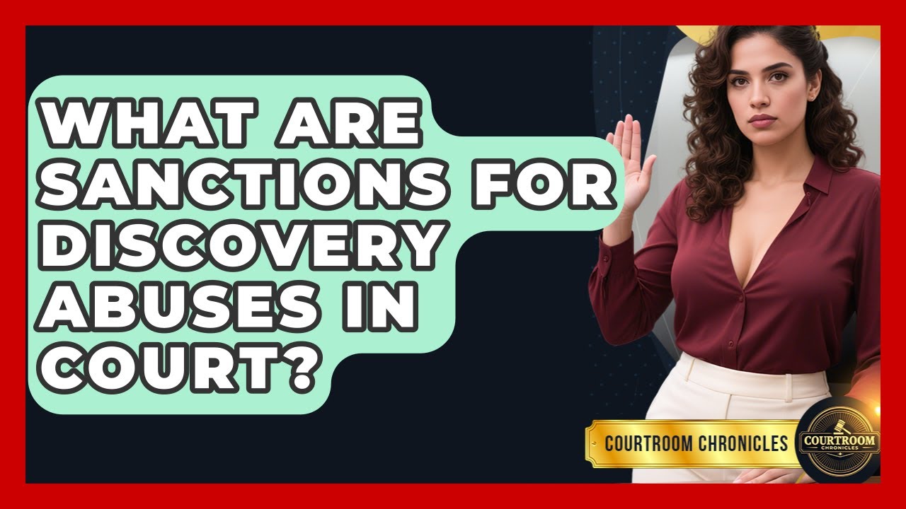 What Are Sanctions For Discovery Abuses In Court? - Courtroom Chronicles