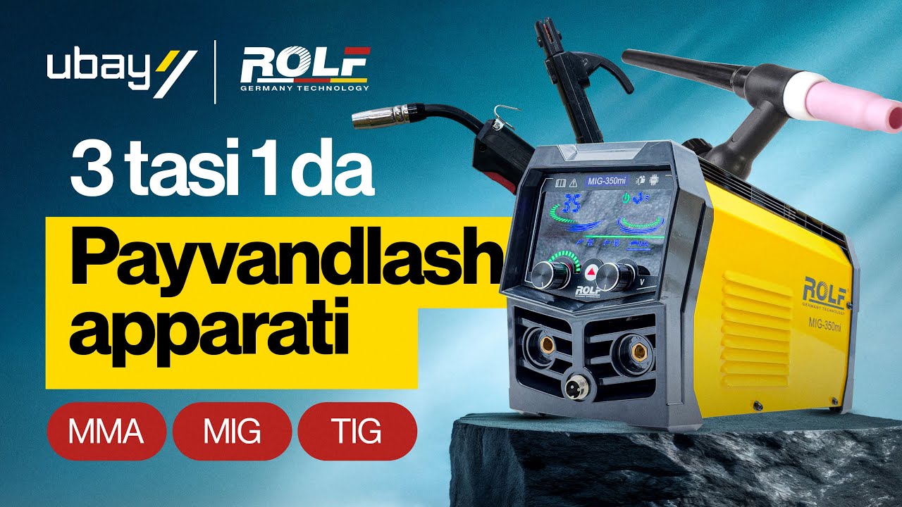 3 TA FUNKSIYA BITTA APPARATDA JAMLANGAN  |  ROLF MIG-350MI #MIG #TIG #mma