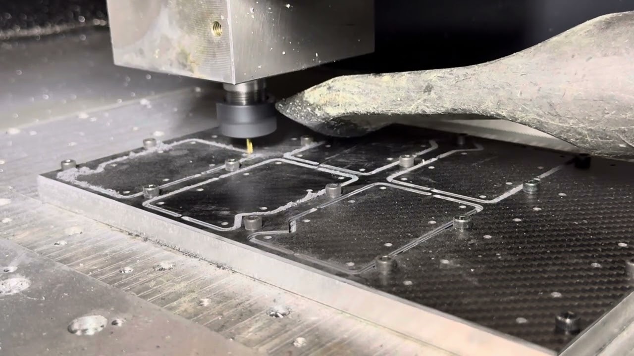 Chamfering carbon fiber on an MR-1 CNC