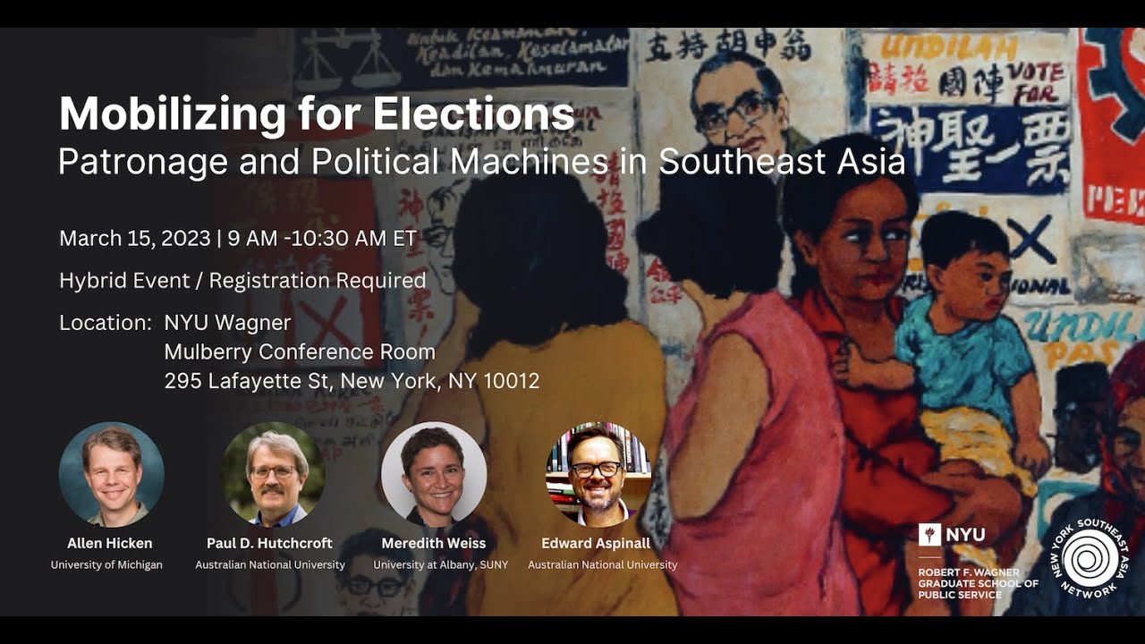 Mobilizing for Elections: Patronage and Political Machines in Southeast Asia