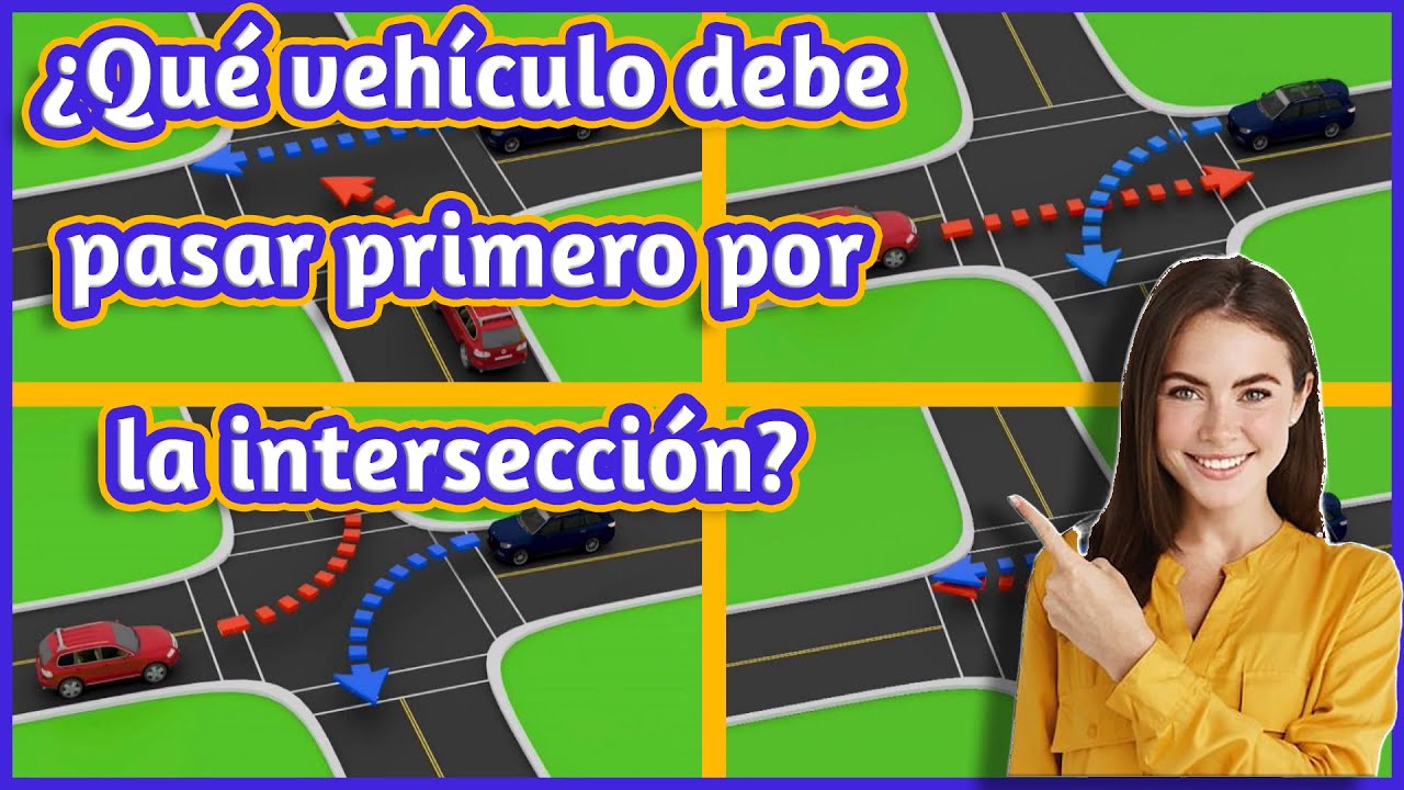 ¿Qué vehículo debe pasar primero por la intersección? | Regla de preferencia de paso