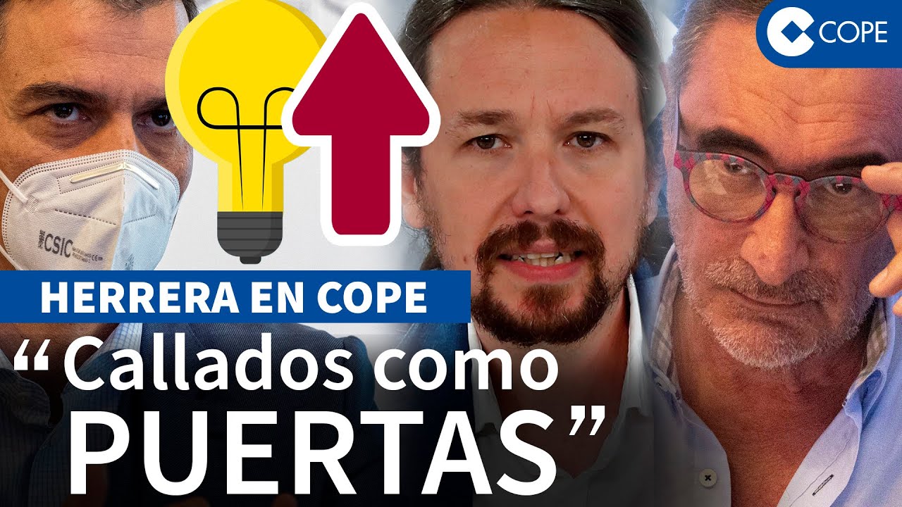 Herrera saca la hemeroteca y retrata a Iglesias, Sánchez y Garzón con la subida de la luz