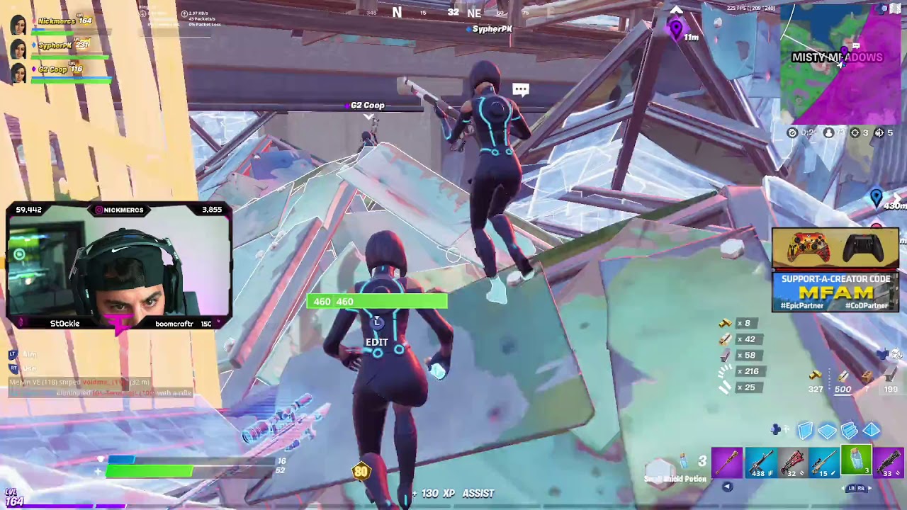 Nickmercs Plays Fornite Scrims (FNCS) with SypherPK Day 2!