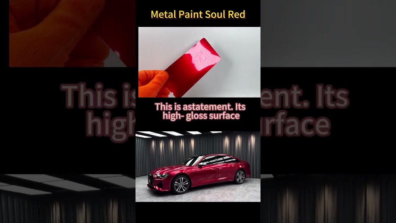 Transform your ride with Metal Paint Soul  Red Wrapping Film. 