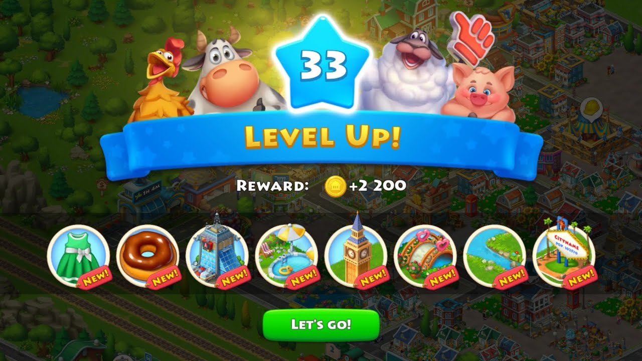Level 33 unlocked 🔥 I  Township Mobile Game 🏡 🌴
