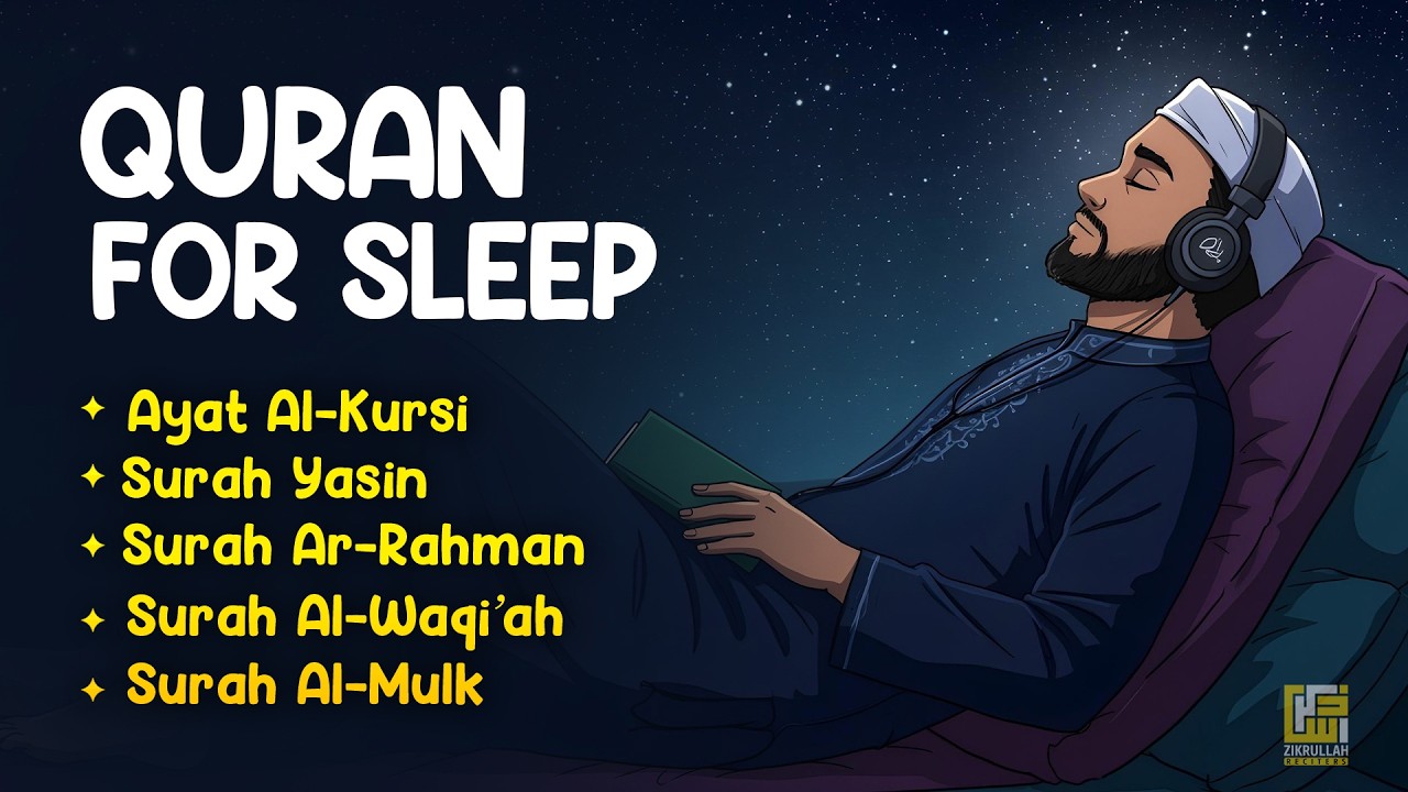 Quran for Sleep | Peaceful & Relaxing Quran Recitation for Deep Sleep | yatul Kursi, Yasin,Ar-Rahman