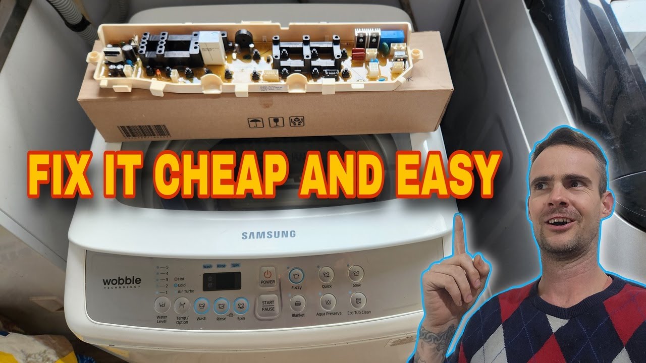 Samsung Wobble Washing Machine On/Off Not Working, Models WA55H4000SW/WA75H4200SW Top Loader