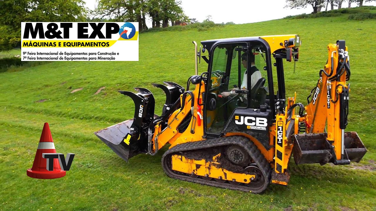 M&T Expo 2015 - Nueva JCB 1CXT - Minicargadora Retroexcavadora Orugas | Mercado Vial TV