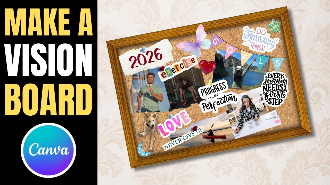 How to make Vision Board on Canva | Full Tutorial!