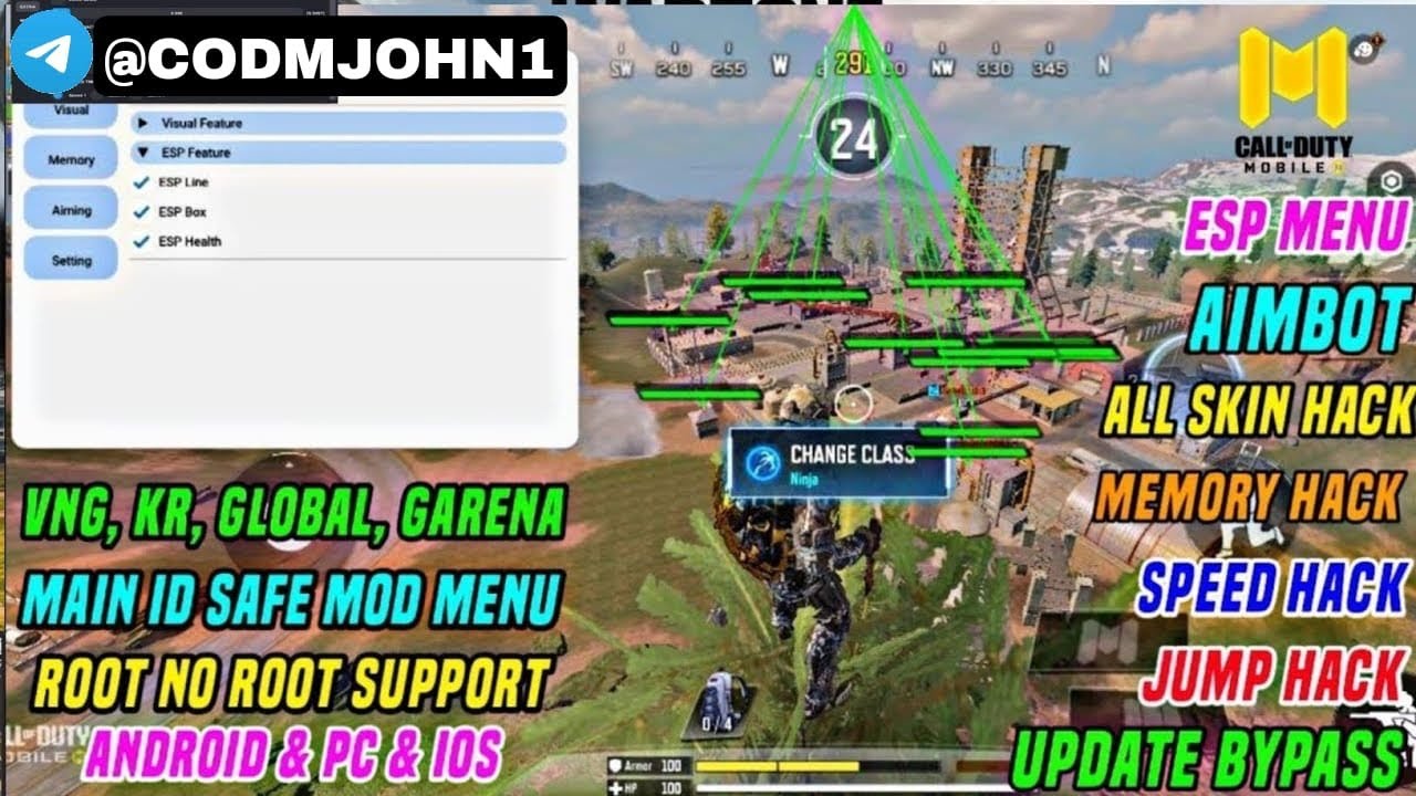 COD MOD MENU APK COD MOBILE+WALLHACK +AIMBOT + ESP | DOWNLOAD CHEATS NO RECOIL CODM APP