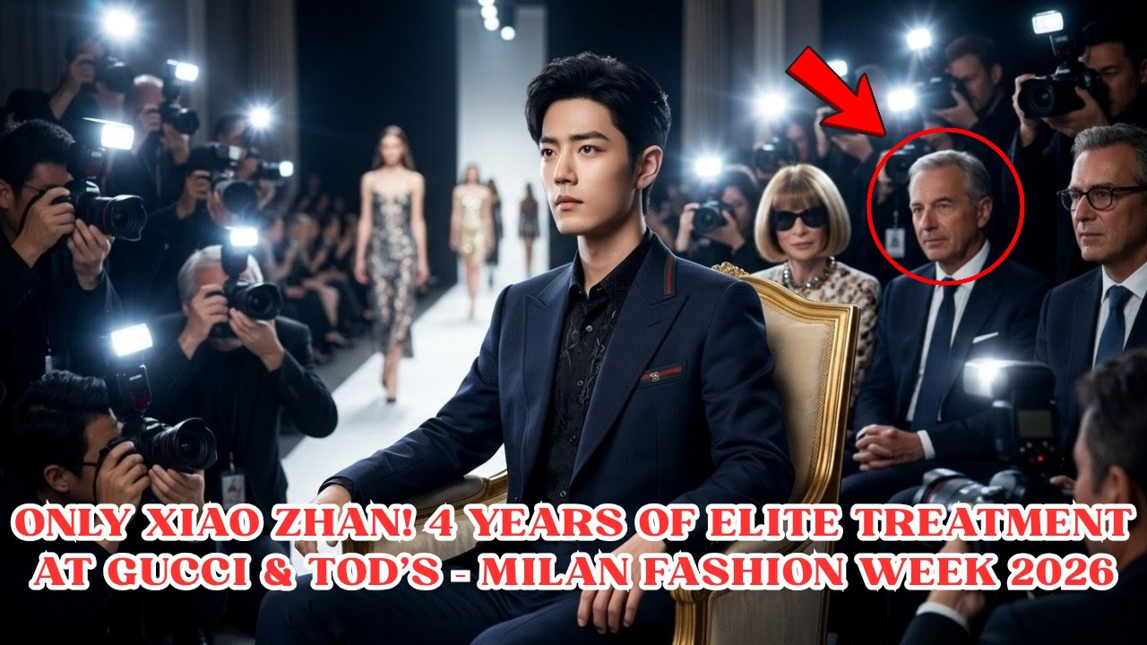 Милан сходит с ума! VIP-место Сяо Чжаня рядом с генеральными директорами Gucci и Tod's взорвало инт