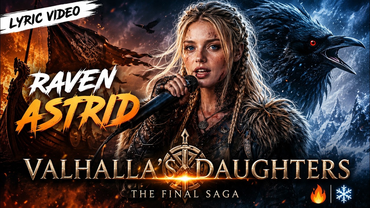 Raven Astrid | Valhalla&rsquo;s Daughters 🔥❄️ - Lyric Video | epic Viking music