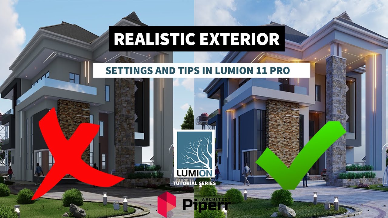 QUICK STEPS TO GET A REALISTIC EXTERIOR RENDER IN LUMION 11 PRO
