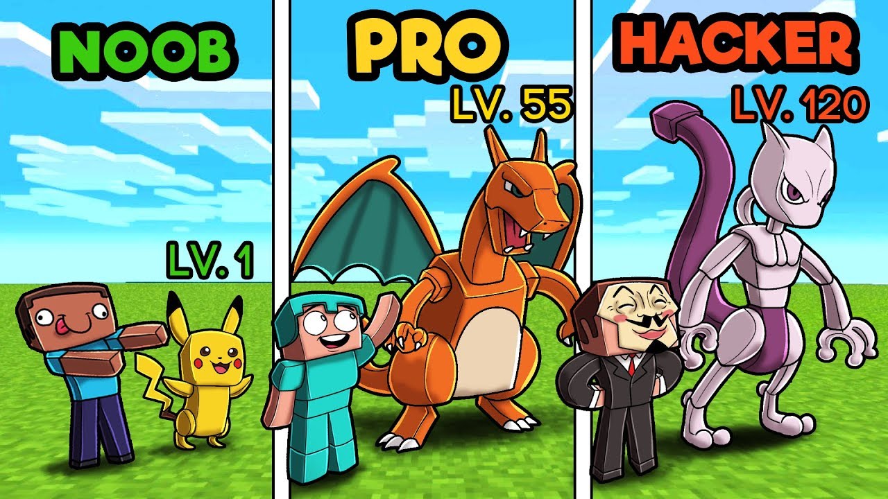 Minecraft - PIXELMON MASTER CHALLENGE! (NOOB vs PRO vs HACKER)