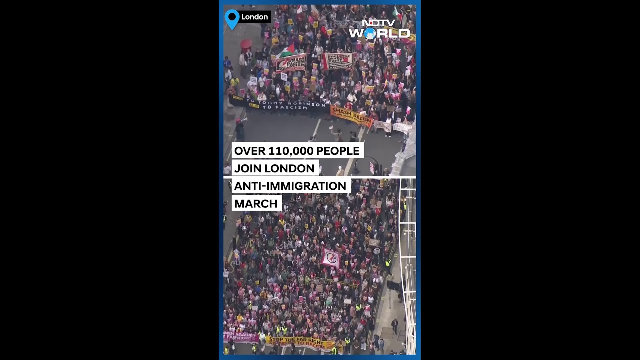 Thousands Gather For Anti-Immigration March In London