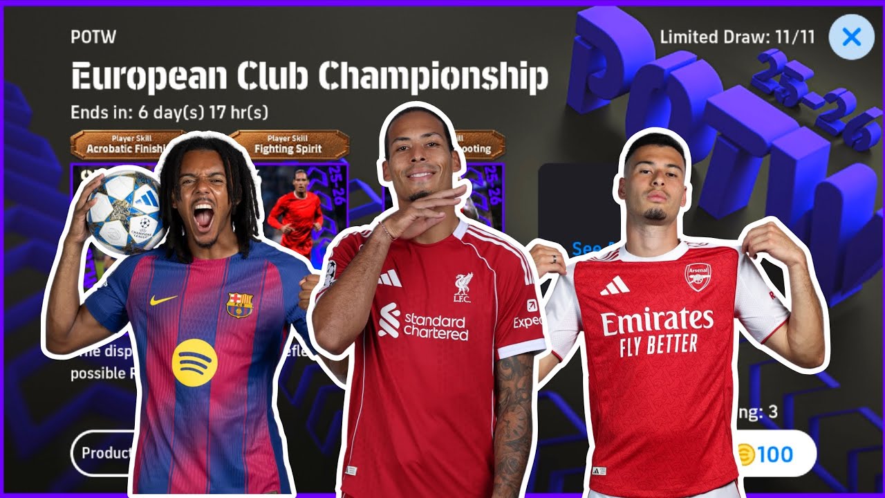 European Club Championship Pack Opening | Van Dijk, Kounde, Martinelli | eFootball 2026 Mobile