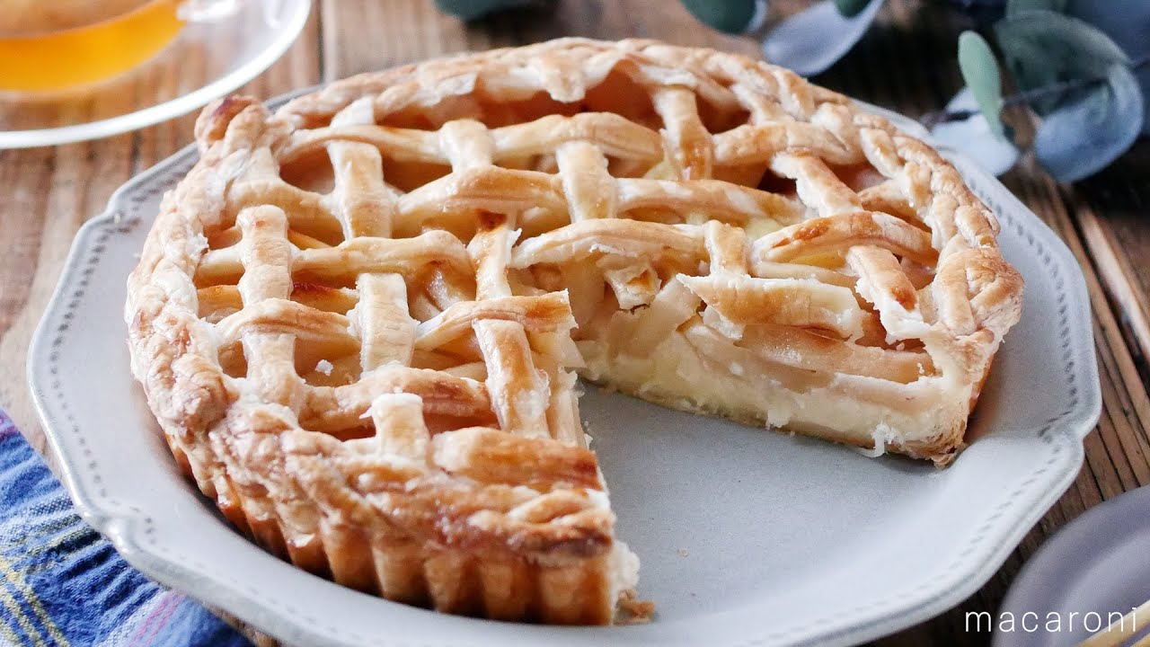【カスタードアップルパイ】レンジ＆オーブンで簡単！りんごをたっぷり使った贅沢な味わい♪｜macaroni（マカロニ）