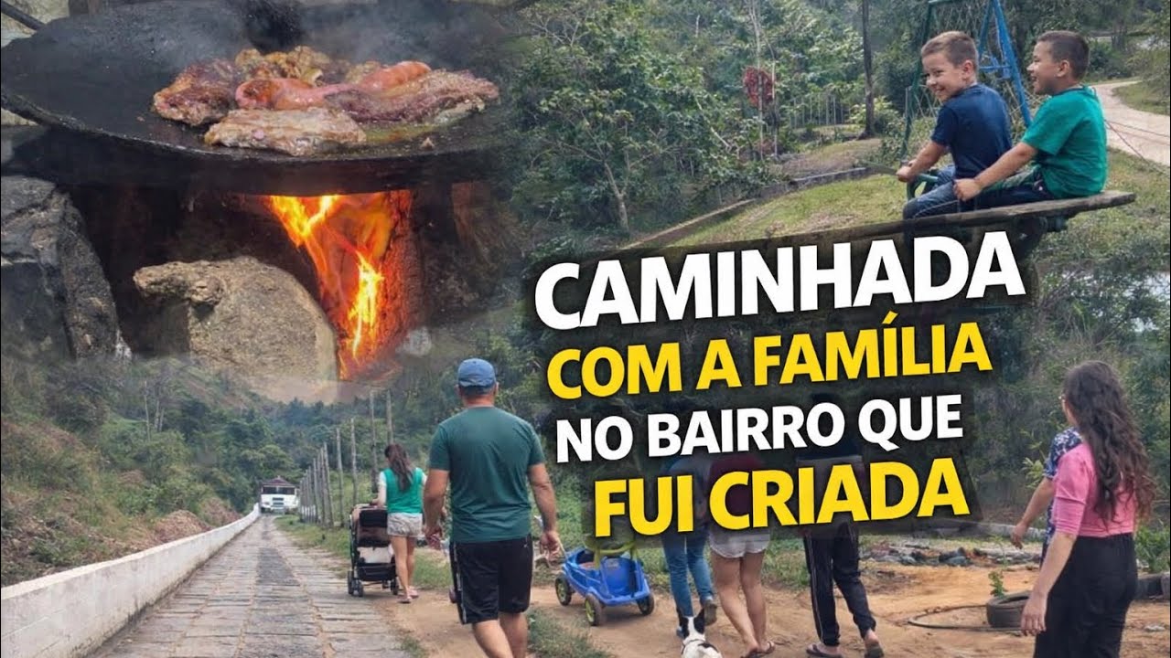 Caminhada com a família +carne no arado !!❤️🥩🧑‍🧑‍🧒‍🧒