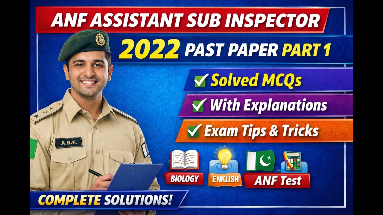 Экзаменационный бланк ANF Assistant Sub Inspector 2022, часть 1 | Решенные вопросы с множественны...