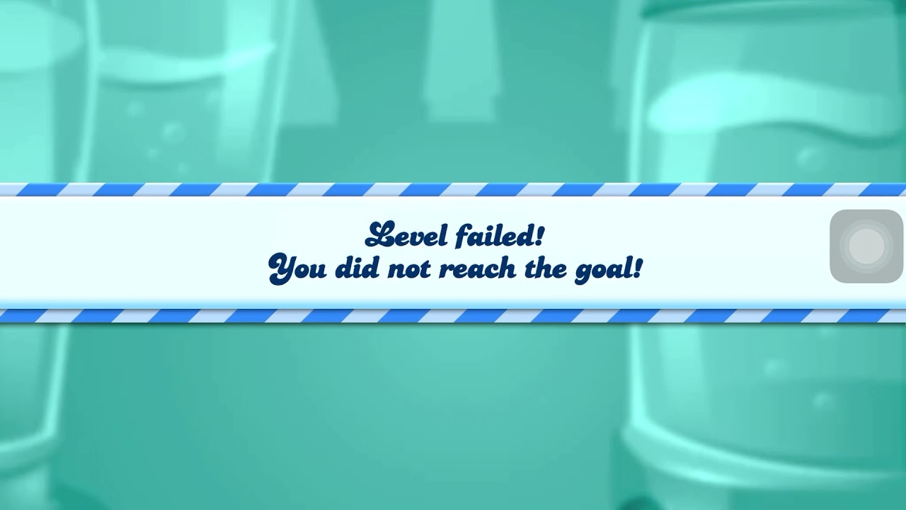 Candy Crush Saga Level 1 Game Over