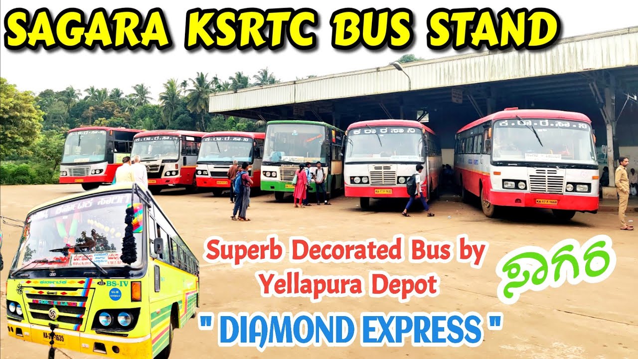 ಸಾಗರ Sagara KSRTC Bus Stand | Diamond Express...?? #bus #shivamogga #ksrtc #volvo