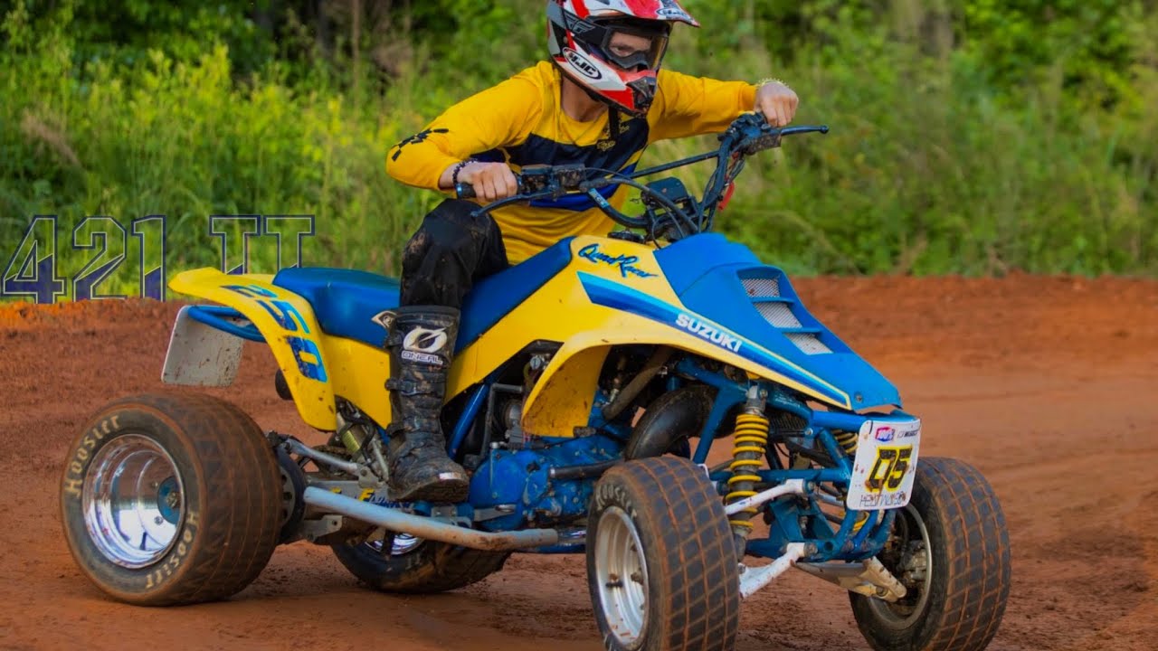 VINTAGE Suzuki LT250R V.S. Flat Track 450R’s!! Rips SO Hard & Handles AMAZING! 421TT Round 4