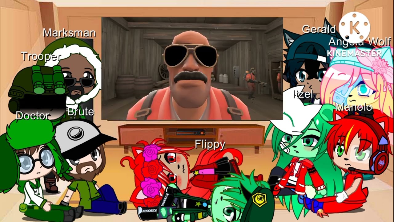 TC2, mis gachatubers favoritos + Flippy y Flaky reaccionan a moron vs machine 7