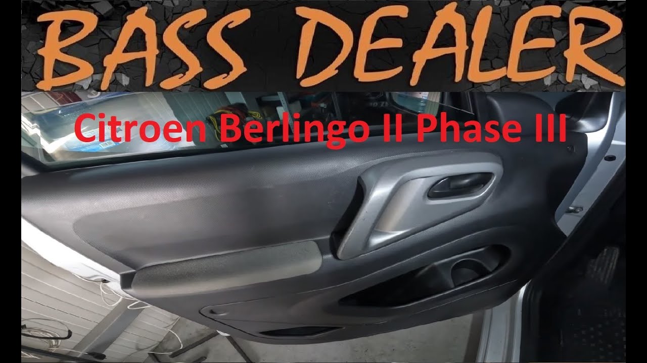 How To Remove Front Door Panel  / Speaker Removal Citroen Berlingo II Phase III, 2015-2018