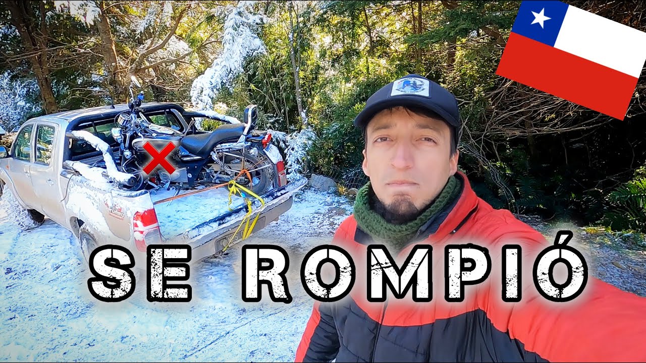 LA MOTO NO ANDA ❌ ME TIENEN QUE AUXILIAR EN 4X4 POR UNA BRUTAL NEVADA, CHILE 🇨🇱 FUTALEUFÚ TREVELIN🇦🇷