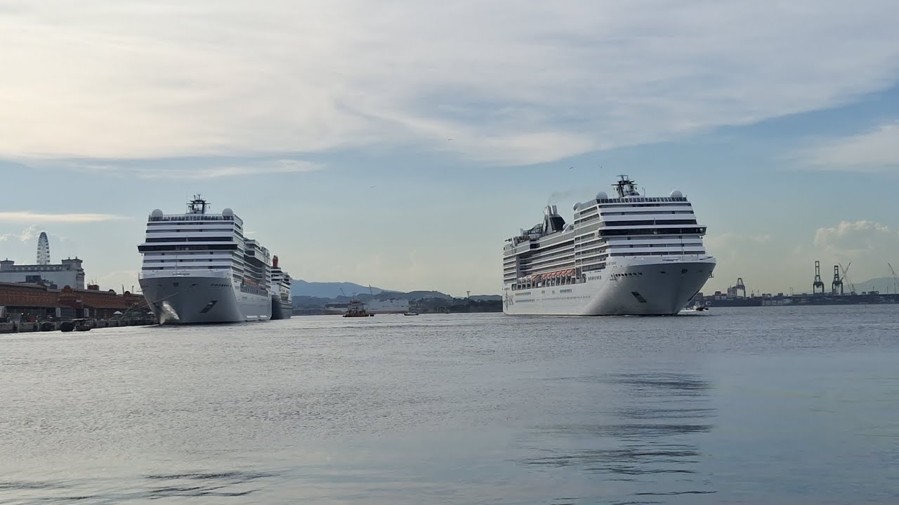 MSC Poesia saindo do Rio de janeiro 21/01/2025 - Melhor troca de apitos que já presenciei.