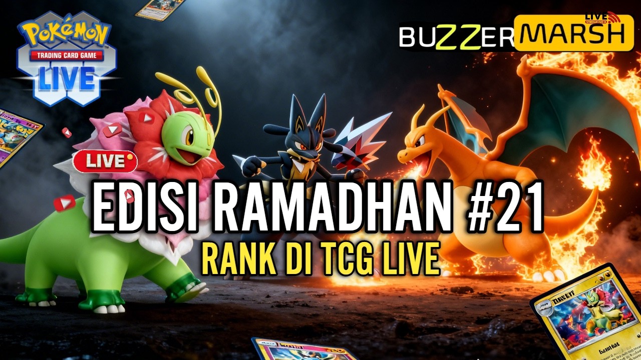 LIVE 🔴 DAY21 RAMADHAN MENCOBA RANK PERTAMA - POKEMON TCG LIVE