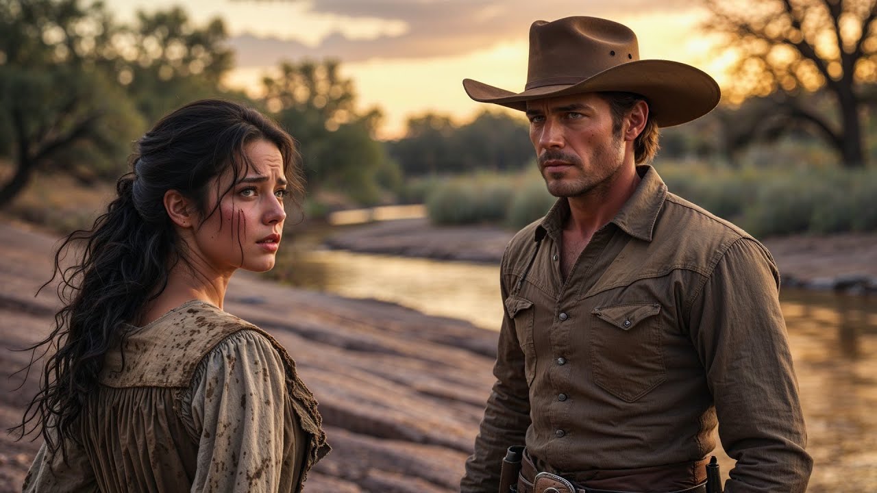 Fleeing Woman Fell Beside The River, The Cowboy Said, “You Run No More, You’re Safe Now”