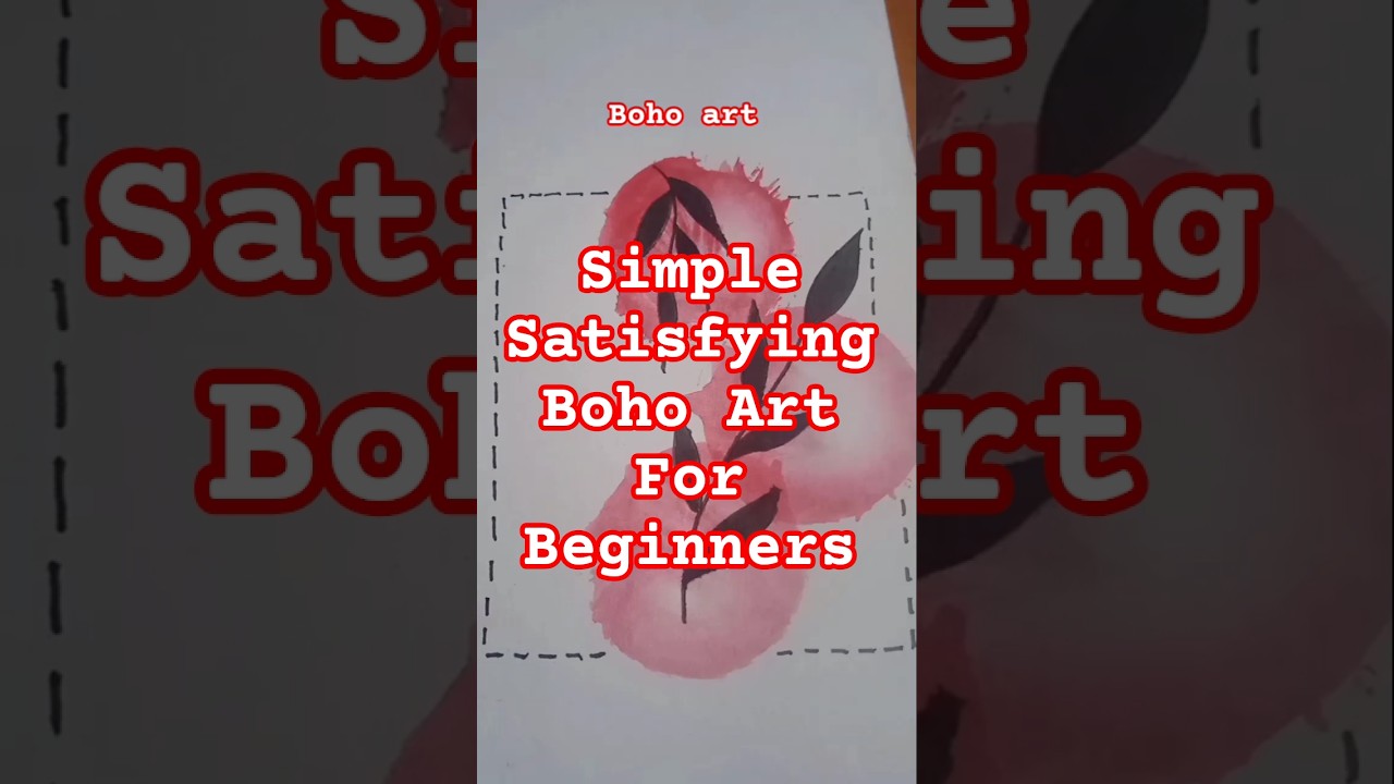 cute Watercolor Boho art For Beginners. Step-by-step!  