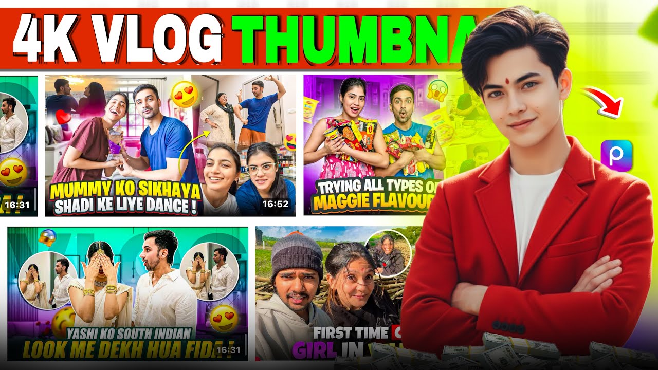 || Vlog Thumbnail Kaise Banaye 🔥 | PicsArt Tutorial( 2026 Secret )🤫 