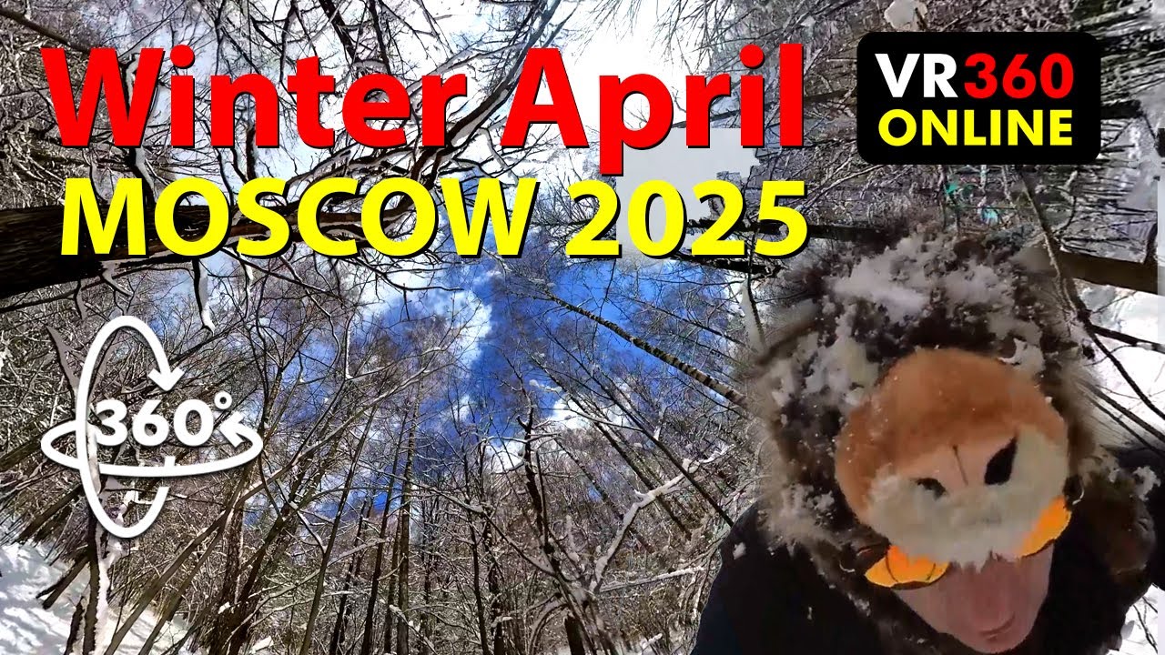 skiing 360 VR Video 4K 3D Winter skiing Moscow 2025 4K Video for 360 vr 2 Glasses 360 4K 3D VR Video