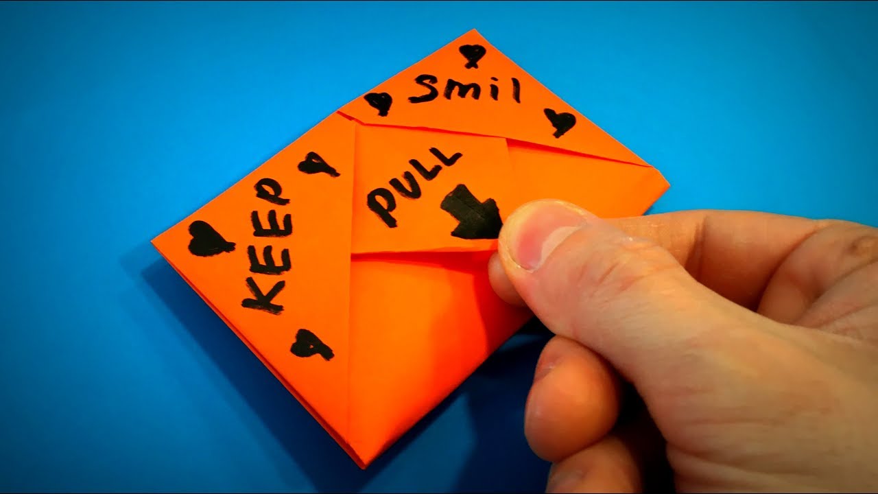 Оригами СЮРПРИЗ СООБЩЕНИЕ | Как сделать бумажную карточку-конверт