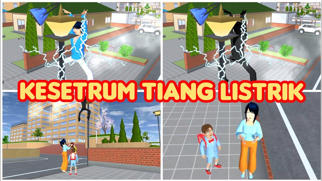 TOMMY KESETRUM DI TIANG LISTRIK || Drama Sakura School Simulator