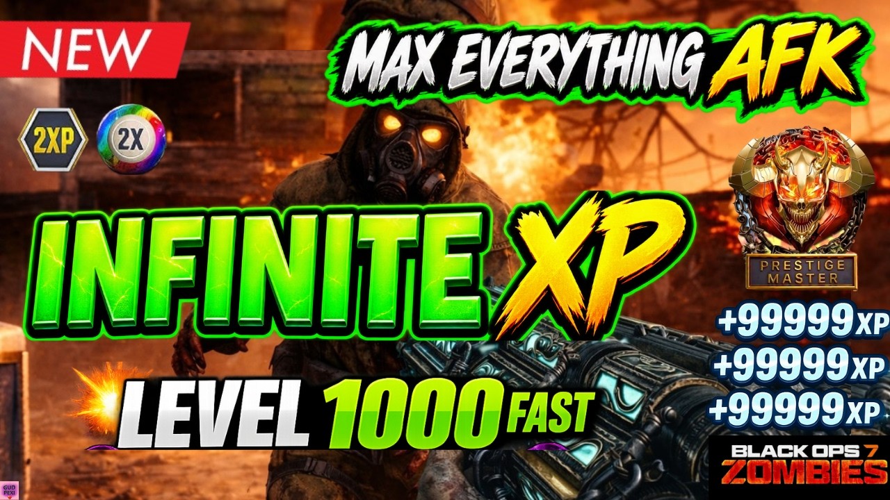 *DO ASAP* BO7 INFINITE XP GODMODE GLITCH! SOLO AFK LEVEL 1000 + UNLOCK EVERYTHING | BO7 ZOMBIES