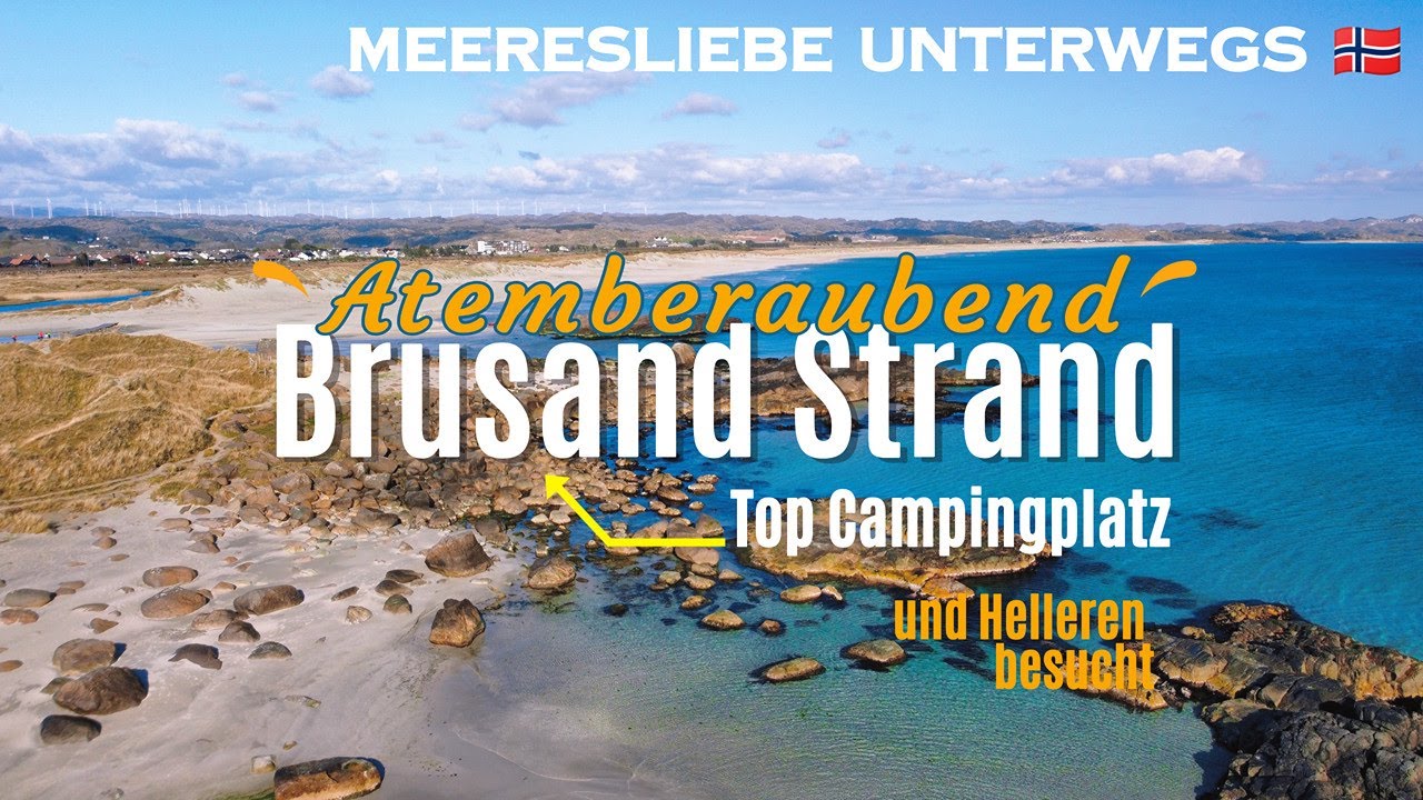 Brusand-Strand Südsee-Feeling und Helleren Sightseeing 🌲#norway #Helleren #Brusand #beach #vantour
