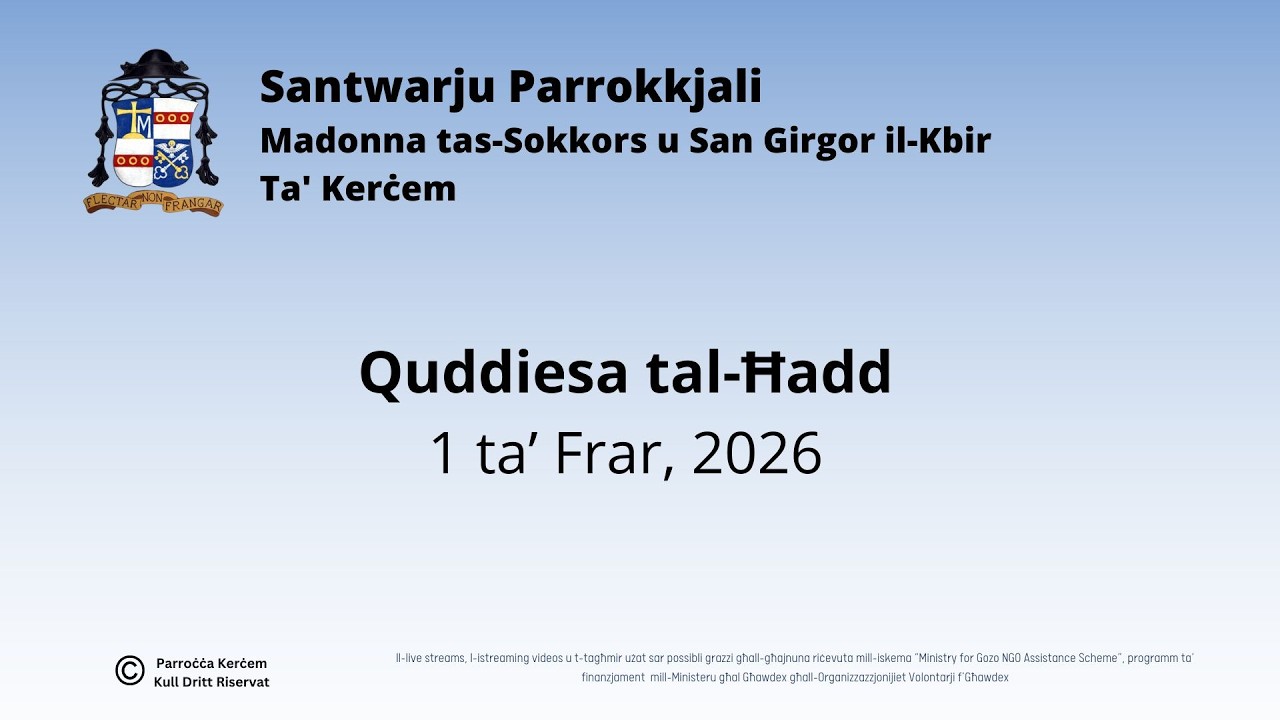 Quddiesa tal-Ħadd - 25 ta' Jannar, 2026