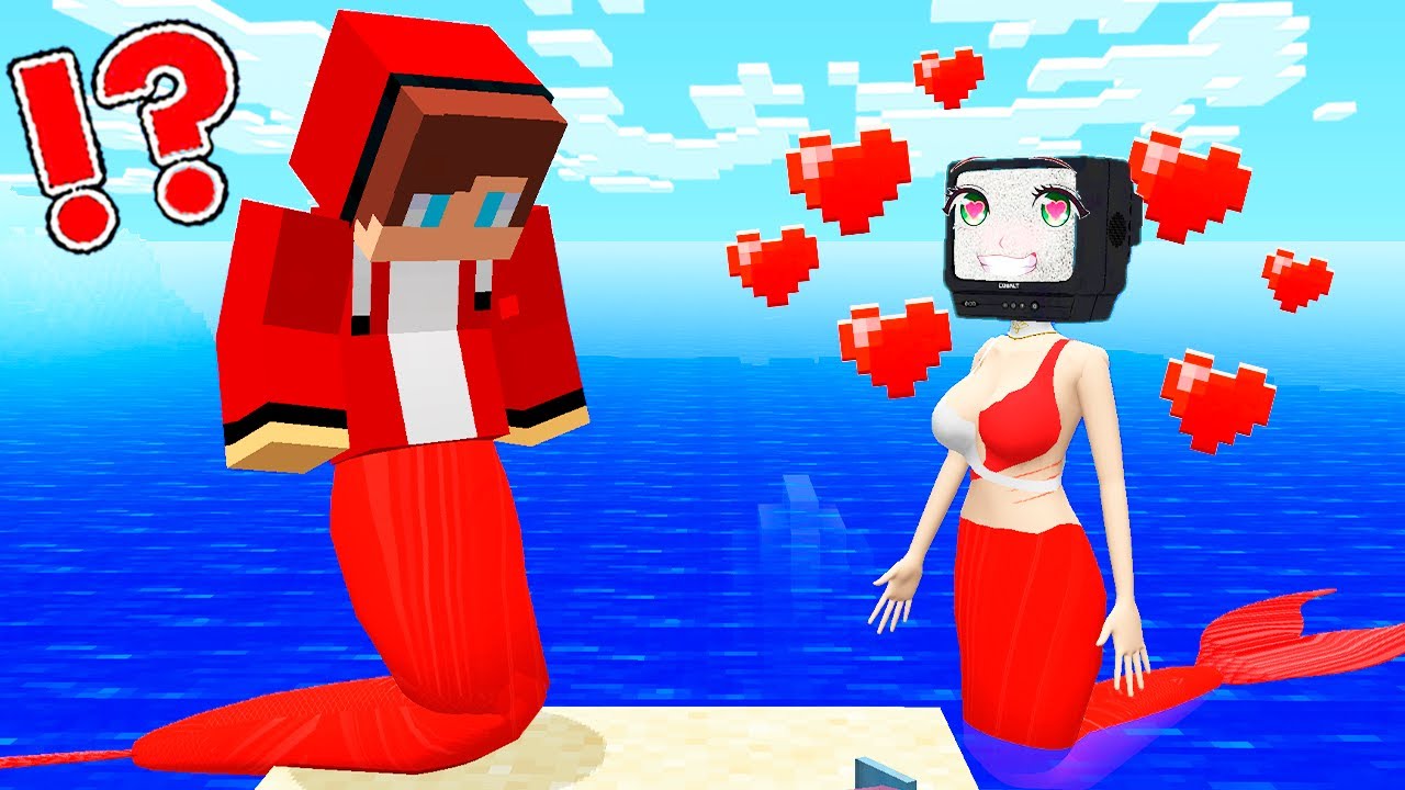 Джей Джей встретила телеведущую Русалку в деревне в Minecraft! Неужели это ловушка Майки?! в Mine...