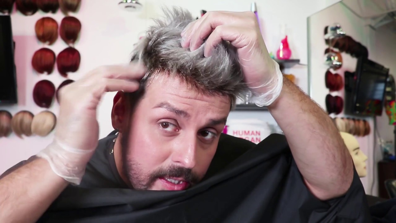 HAIRMERGENCY Techniques for coloring and cutting a hair replacement