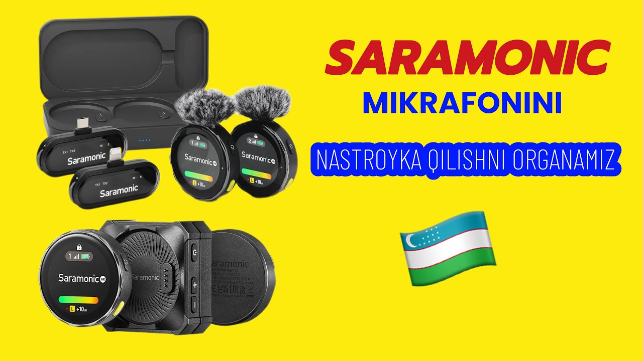 Saramonic blink me mikrafonini nastroyka qilishini organamiz | Saramonic Blink Me U2 | Saramonic B2