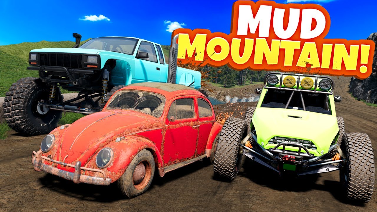 Level 1 to Level 5 Off-Road Cars vs MUD MOUNTAIN (BeamNG Drive)