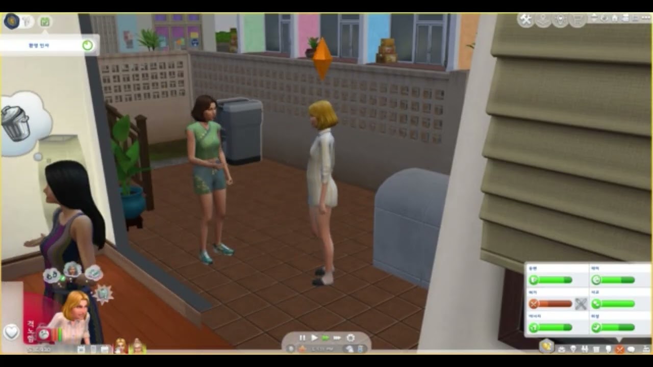 No talking 다세대 주택 심즈4 | 여전히 저화질