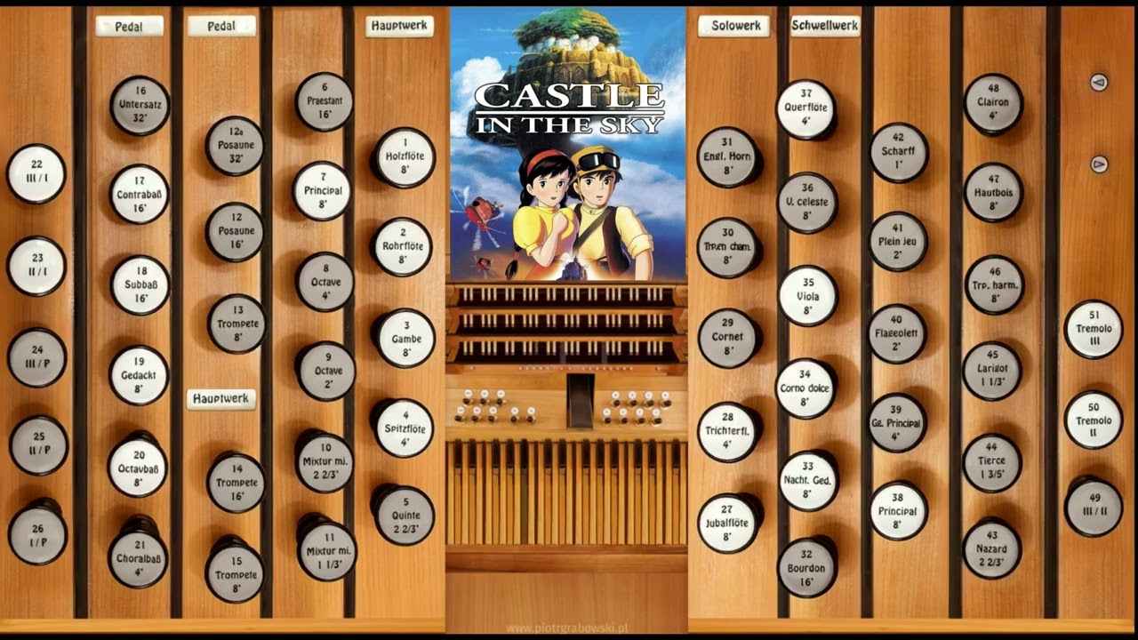Laputa: Castle in the Sky Theme—Organ Cover